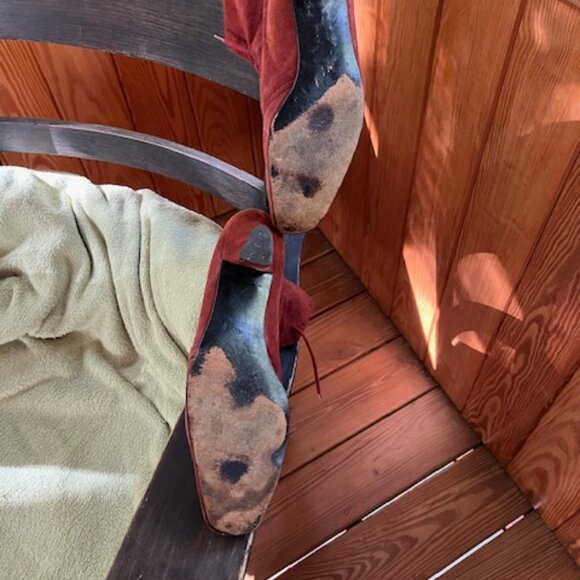 Suede Booties Italian Vintage - Picture 11 of 12